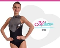 Body Argento Brillante -Joydanza body danza con tessuto laminato 2