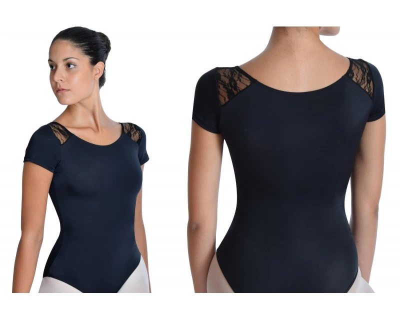 Body Danza Pizzo Manica Corta 2 Body Danza Pizzo Manica Corta - immagine 2