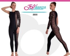 Tuta Con Fianco Trasparente Glitter